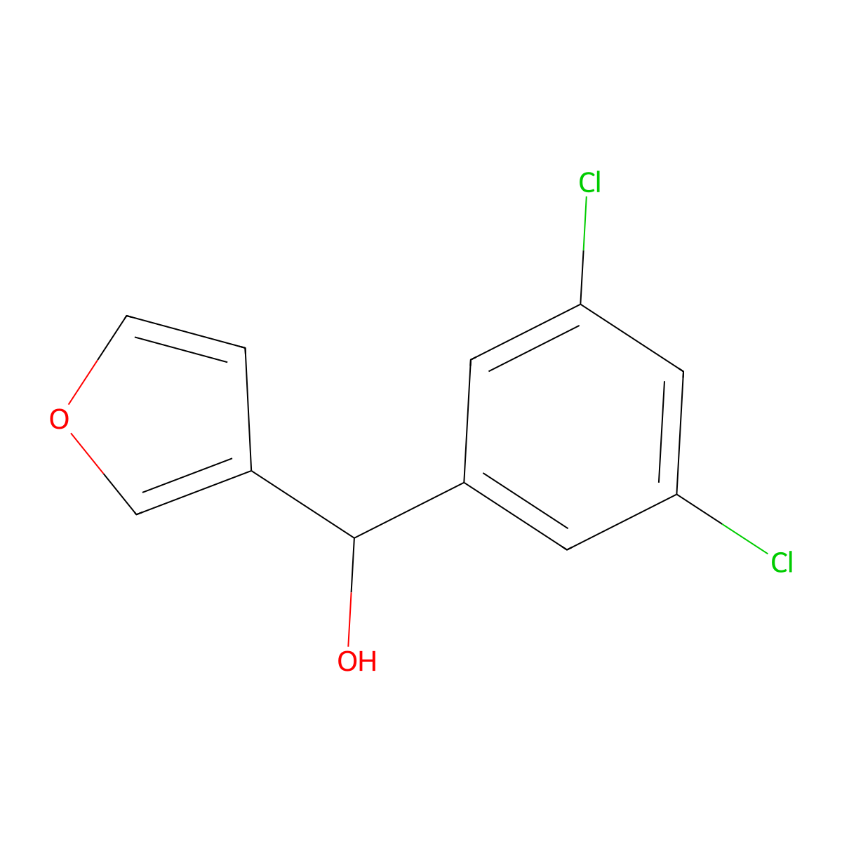 3,5-Dichlorophenyl-(3-furyl)methanol molecular structure, CAS 1339038-37-7