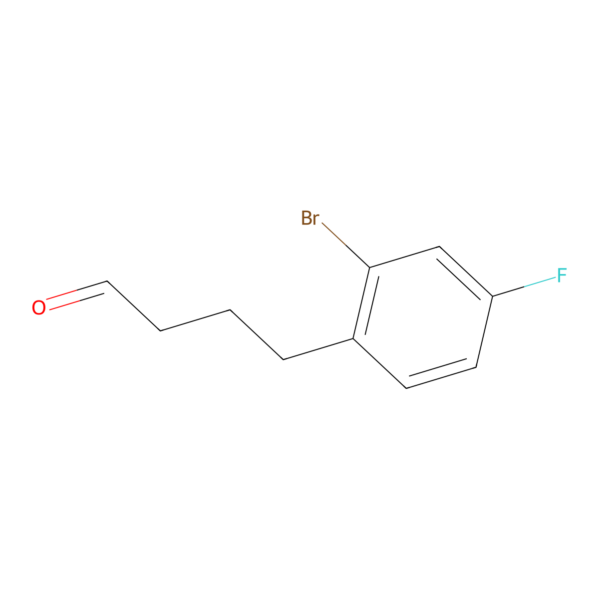 4-(2-Bromo-4-fluorophenyl)butanal molecular structure, CAS 1339038-45-7