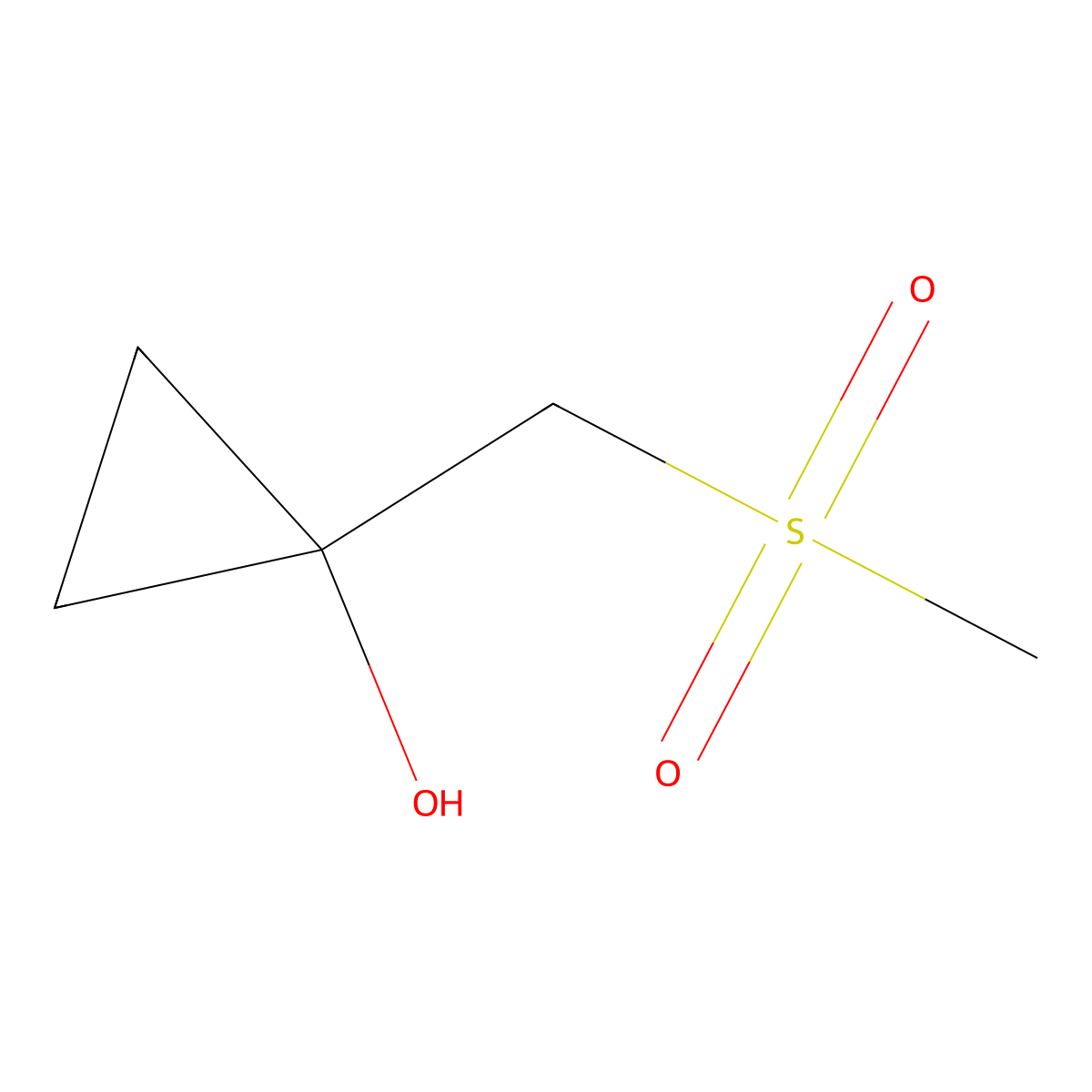 1-(Methanesulfonylmethyl)cyclopropan-1-ol molecular structure, CAS 1339046-44-4