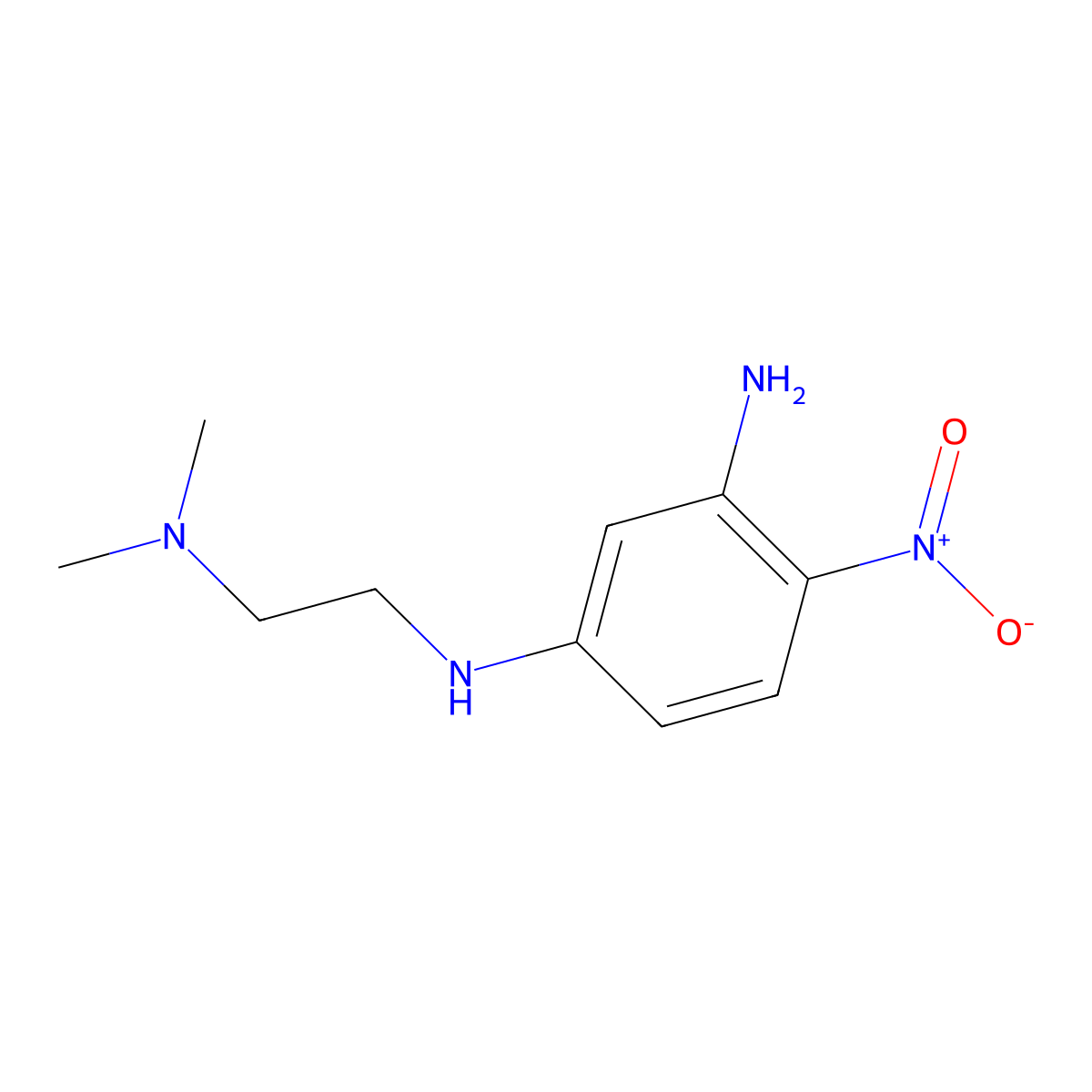 1-N-[2-(dimethylamino)ethyl]-4-nitrobenzene-1,3-diamine molecular structure, CAS 1339047-06-1