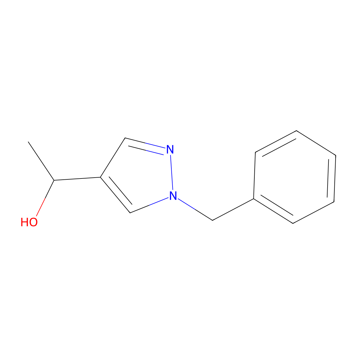 1-(1-Benzyl-1H-pyrazol-4-yl)-ethanol molecular structure, CAS 1339048-98-4