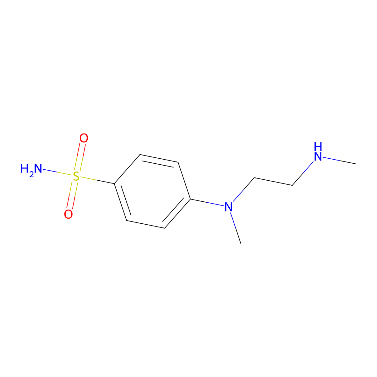 4-{Methyl[2-(methylamino)ethyl]amino}benzene-1-sulfonamide molecular structure, CAS 1339051-33-0