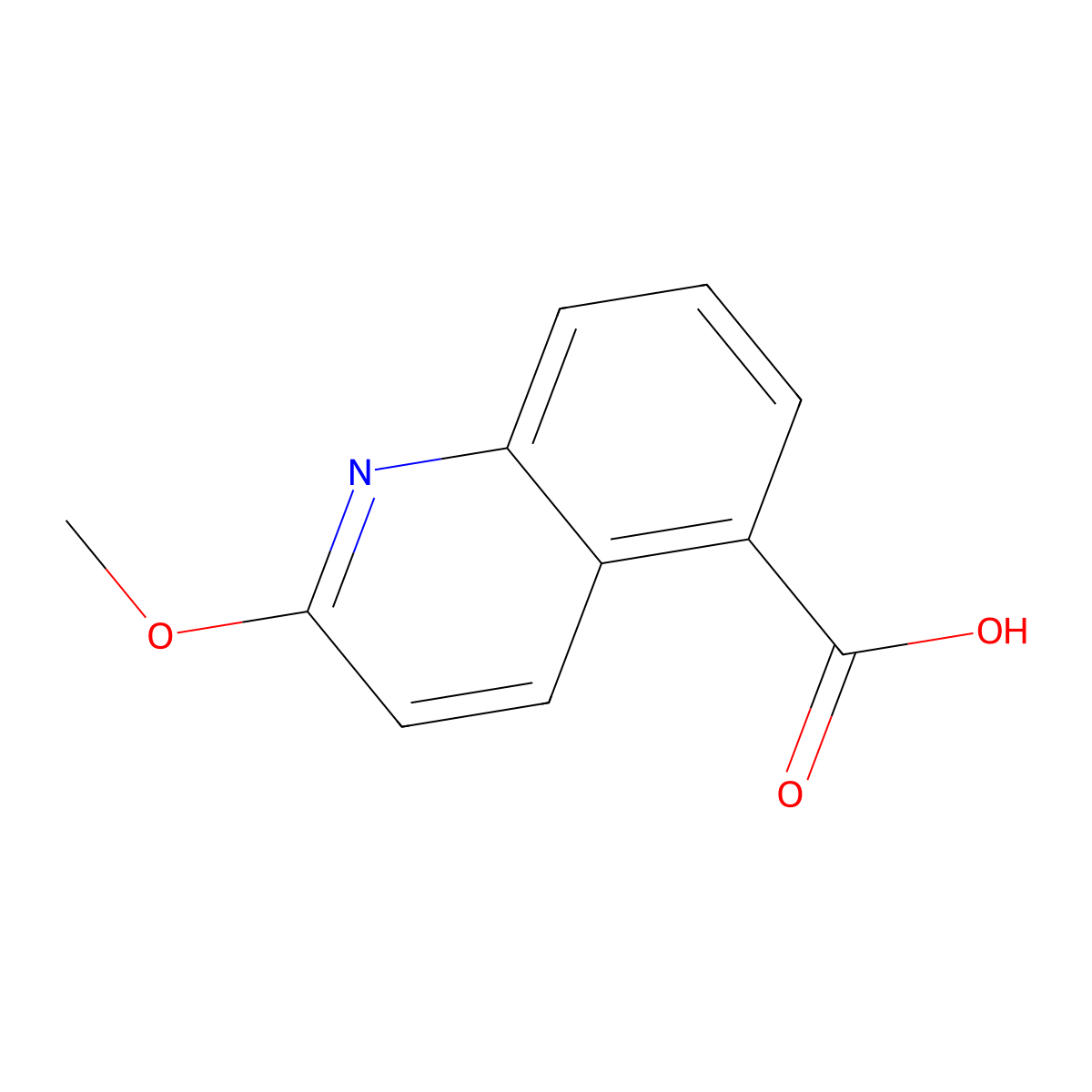 2-Methoxyquinoline-5-carboxylic acid molecular structure, CAS 1339053-78-9