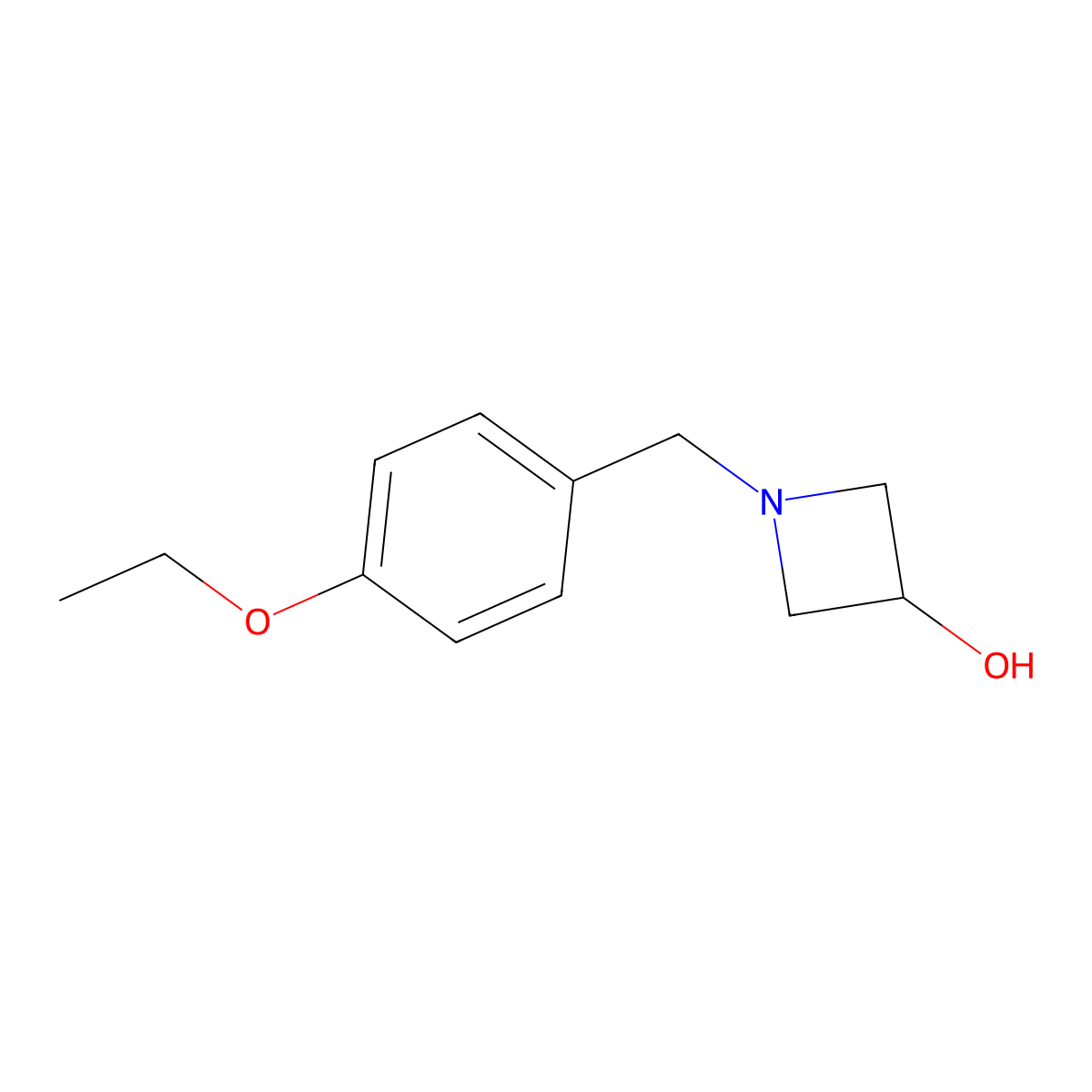 1-[(4-Ethoxyphenyl)methyl]azetidin-3-ol molecular structure, CAS 1339054-92-0
