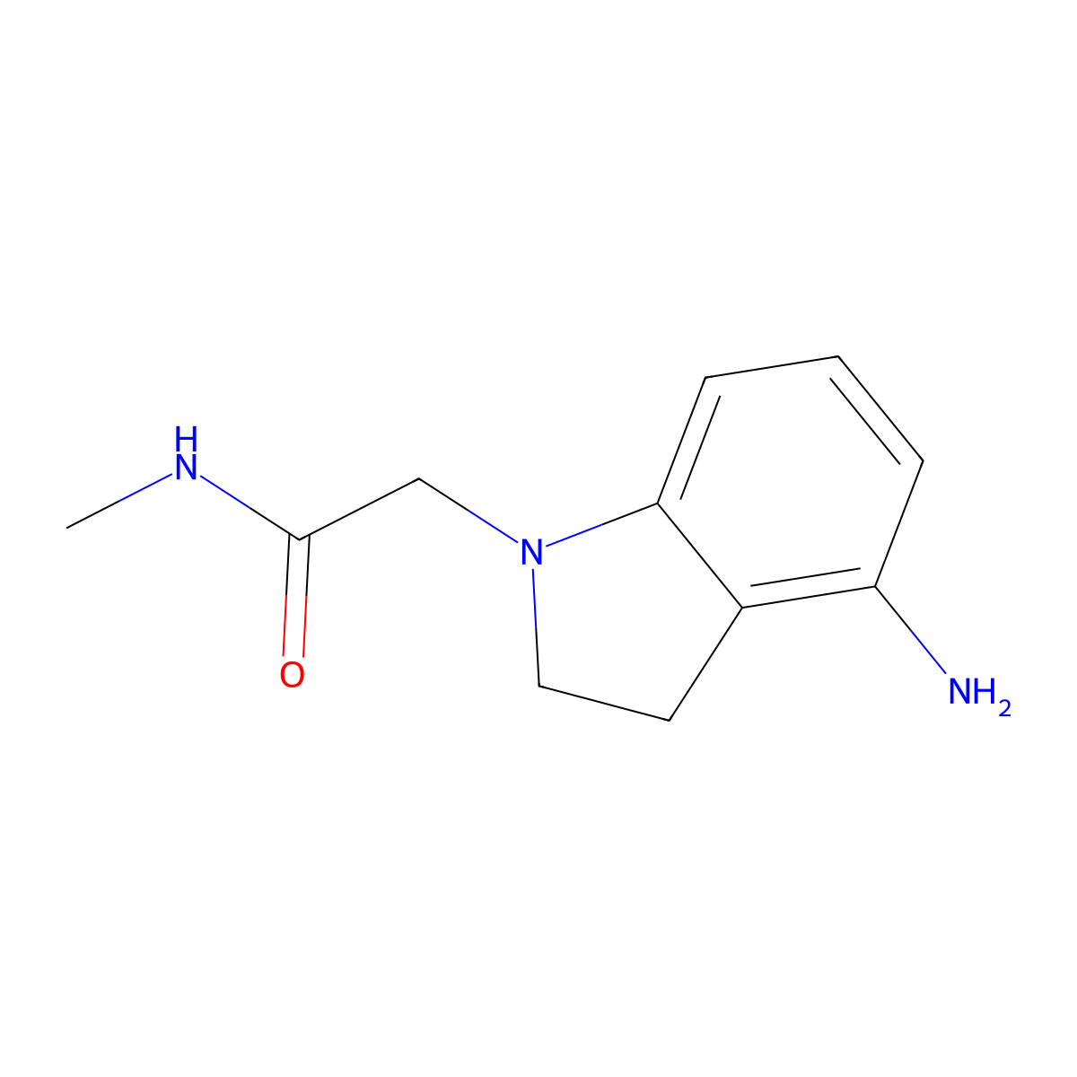 2-(4-Aminoindolin-1-yl)-N-methylacetamide molecular structure, CAS 1339056-10-8