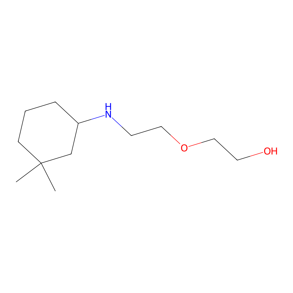 2-{2-[(3,3-Dimethylcyclohexyl)amino]ethoxy}ethan-1-ol molecular structure, CAS 1339057-00-9