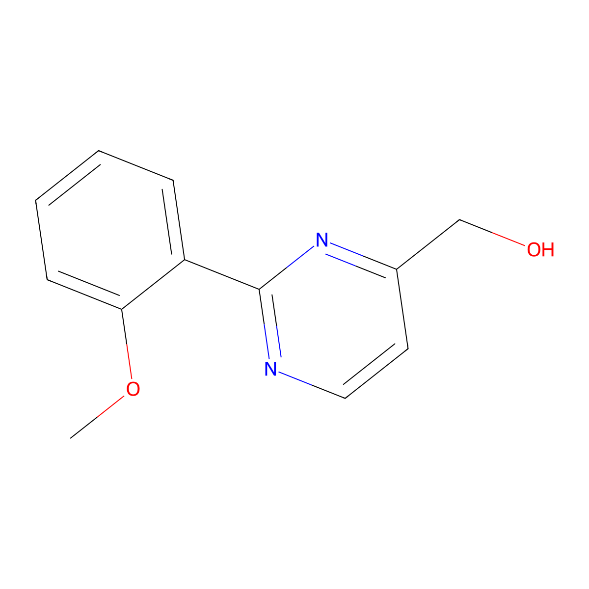 (2-(2-Methoxyphenyl)pyrimidin-4-yl)methanol molecular structure, CAS 1339058-28-4