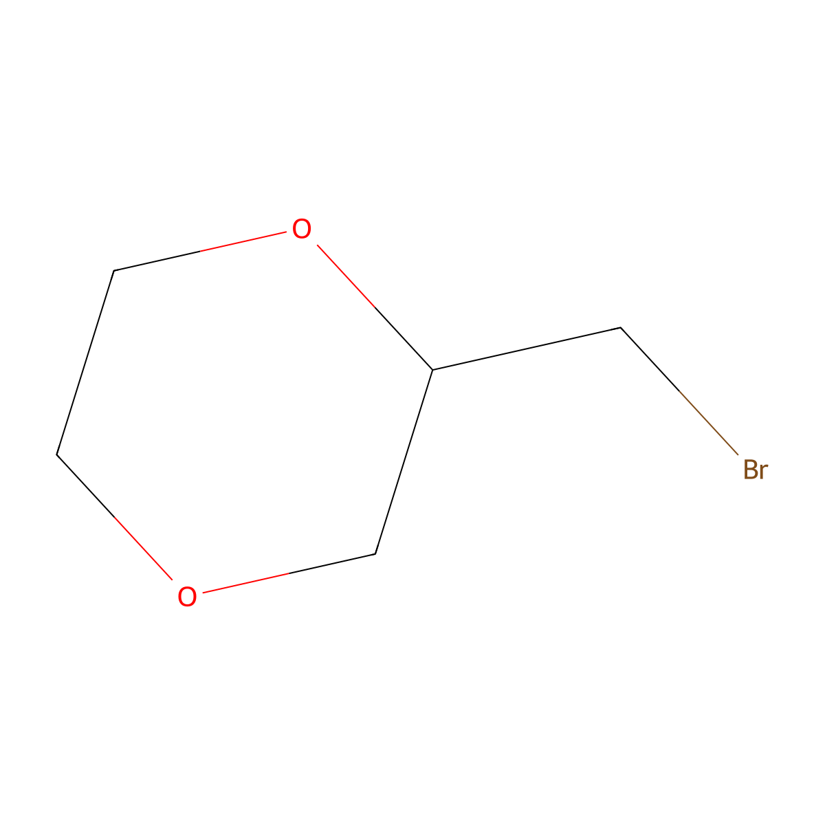 2-(Bromomethyl)-1,4-dioxane molecular structure, CAS 1339058-38-6