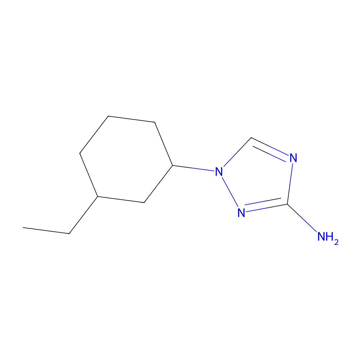 1-(3-ethylcyclohexyl)-1H-1,2,4-triazol-3-amine molecular structure, CAS 1339058-88-6