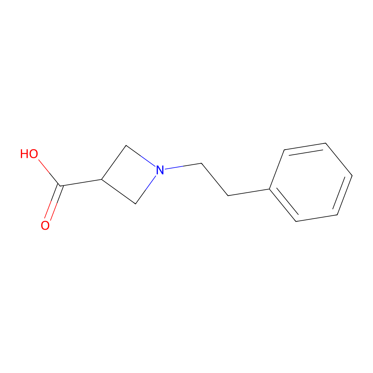 1-(2-Phenylethyl)azetidine-3-carboxylic acid molecular structure, CAS 1339061-55-0