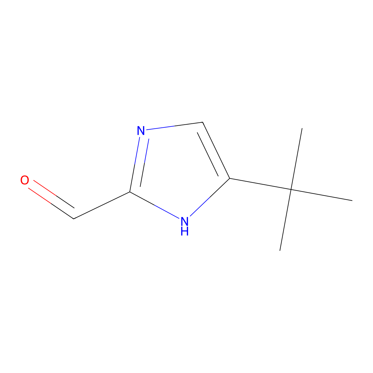 4-tert-butyl-1H-imidazole-2-carbaldehyde molecular structure, CAS 1339064-78-6