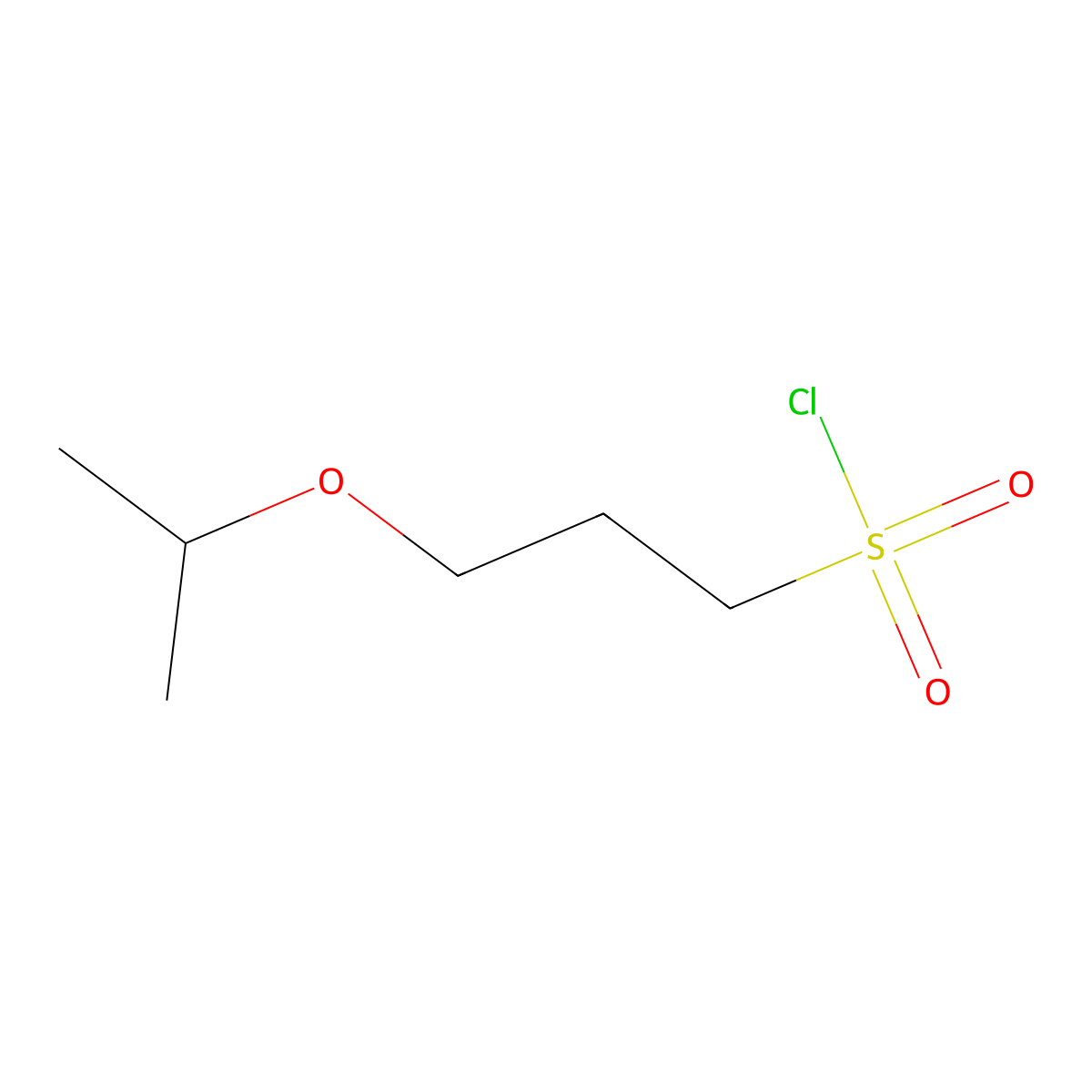 3-(Propan-2-yloxy)propane-1-sulfonyl chloride molecular structure, CAS 1339066-35-1