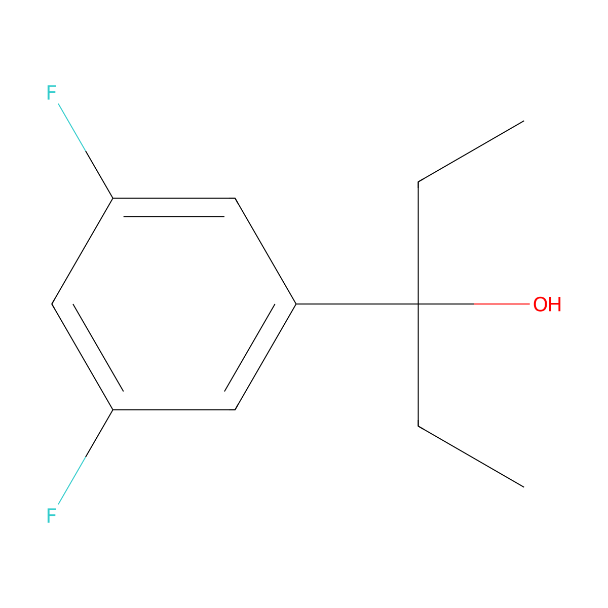3-(3,5-Difluorophenyl)-3-pentanol molecular structure, CAS 1339066-84-0