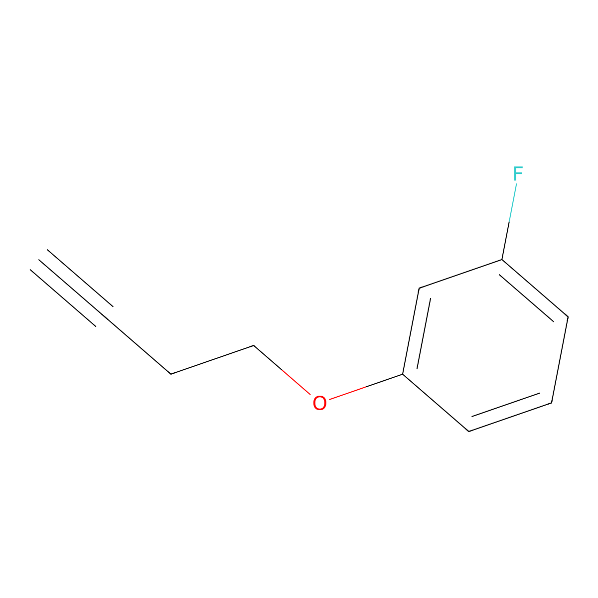 1-(But-3-yn-1-yloxy)-3-fluorobenzene molecular structure, CAS 1339071-19-0