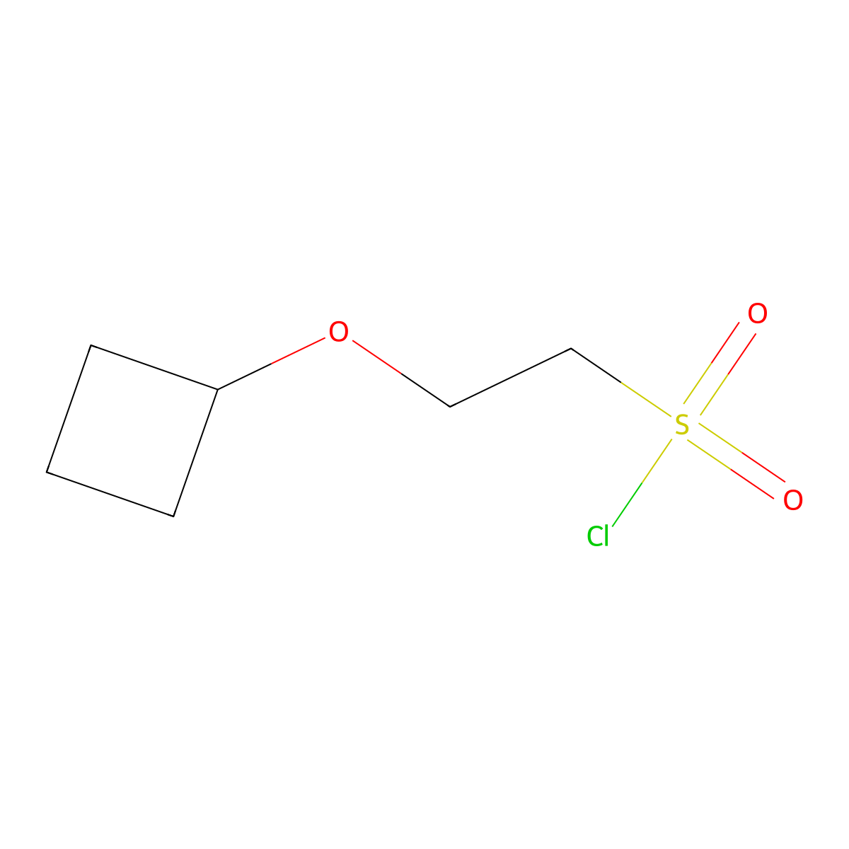 2-Cyclobutoxyethane-1-sulfonyl chloride molecular structure, CAS 1339075-15-8
