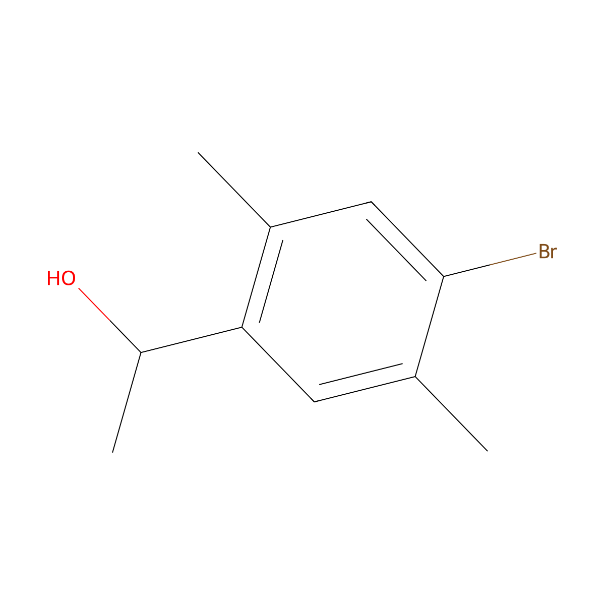 1-(4-Bromo-2,5-dimethylphenyl)ethanol molecular structure, CAS 1339076-38-8