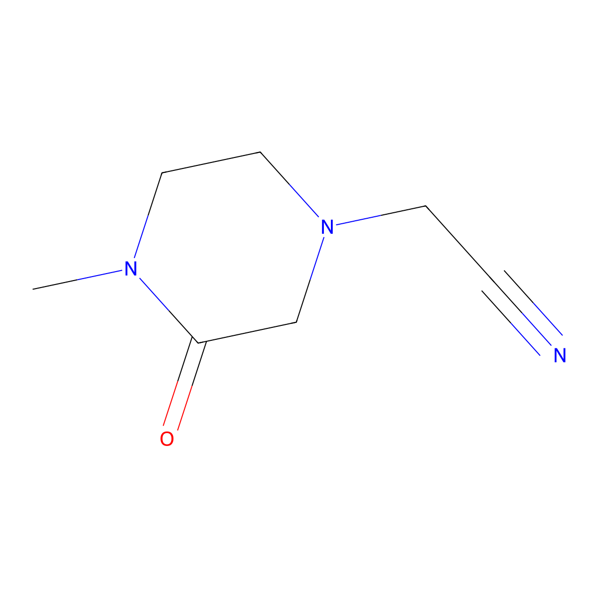 2-(4-Methyl-3-oxopiperazin-1-yl)acetonitrile molecular structure, CAS 1339077-97-2
