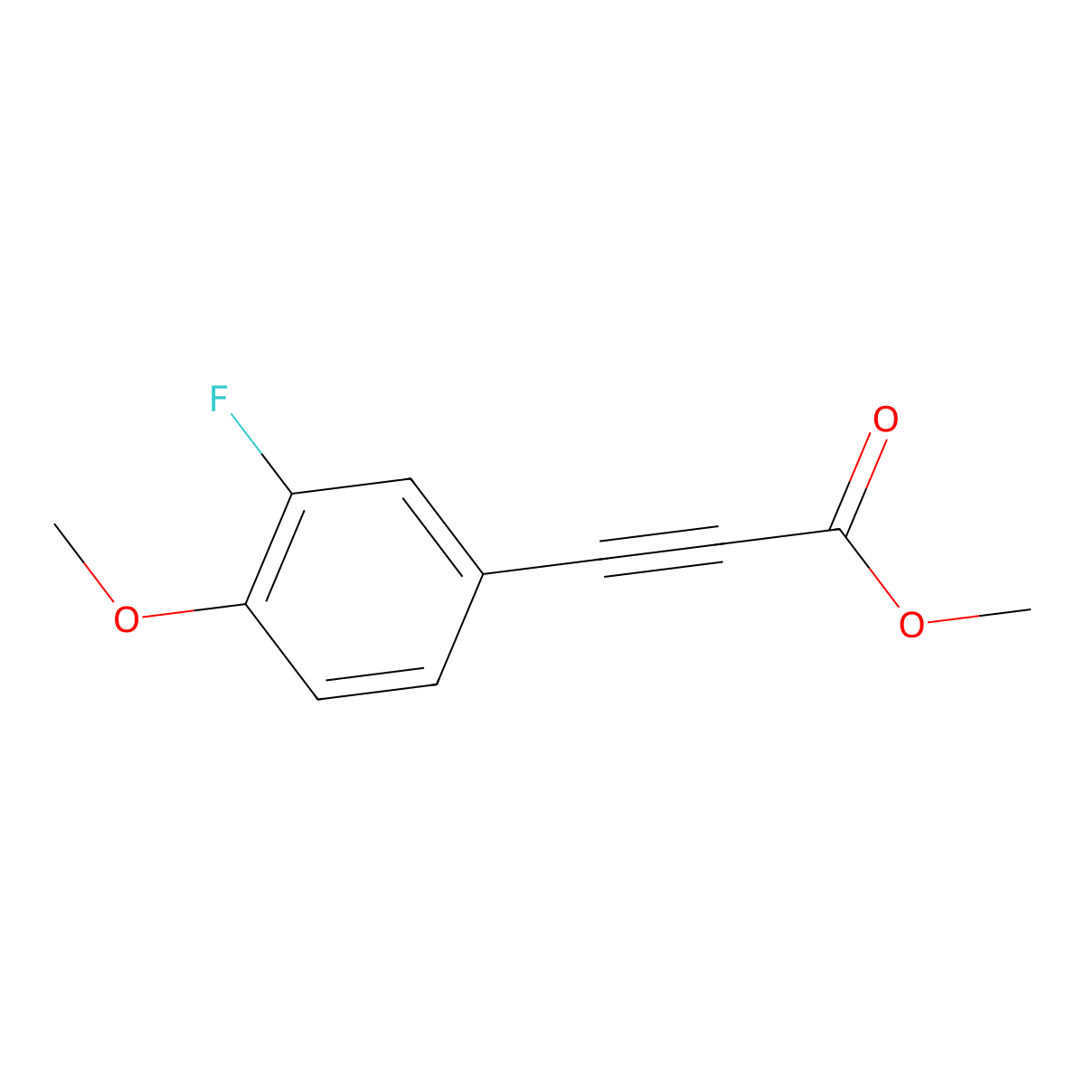 Methyl 3-(3-fluoro-4-methoxyphenyl)propiolate molecular structure, CAS 1339080-58-8