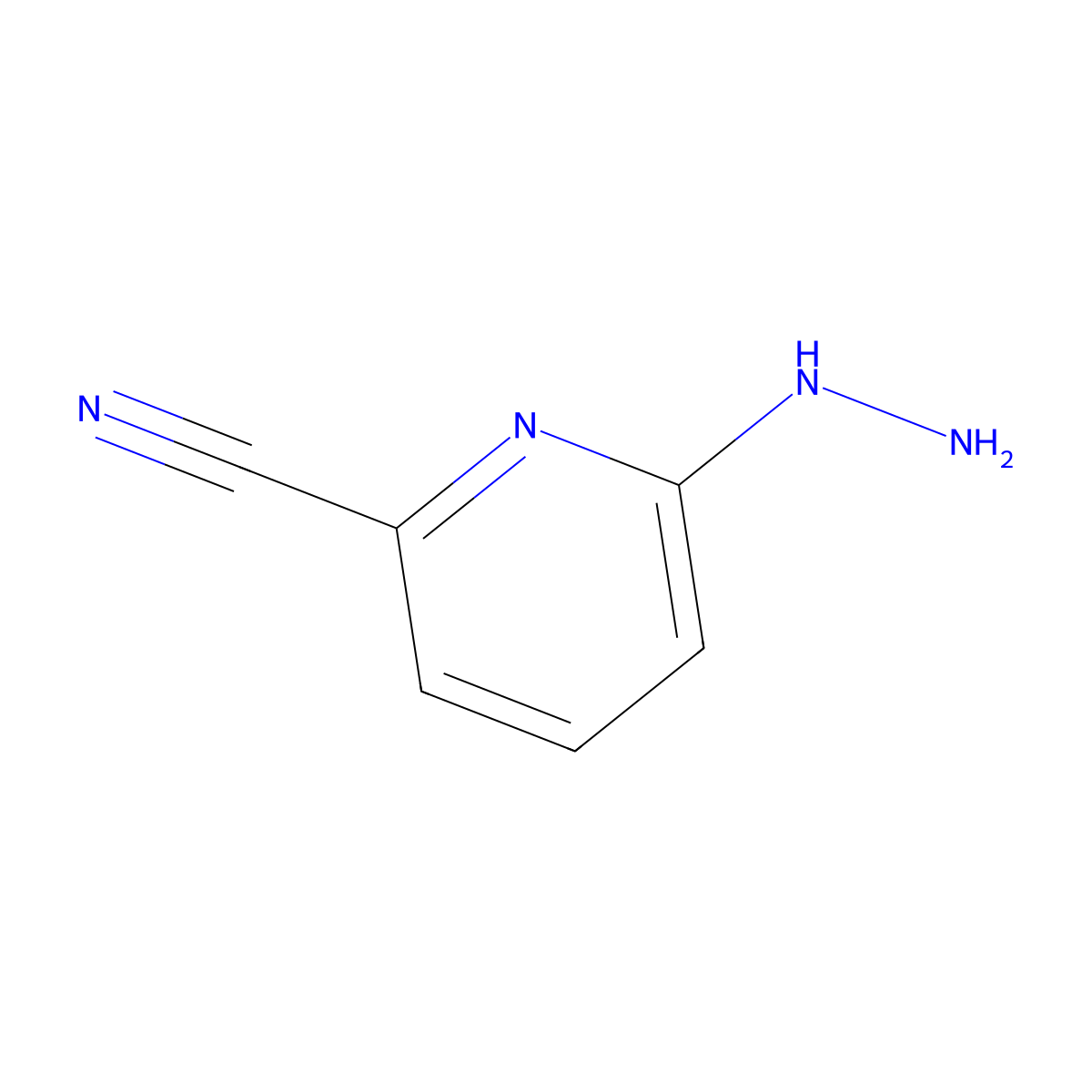 6-Hydrazinylpyridine-2-carbonitrile molecular structure, CAS 1339085-85-6