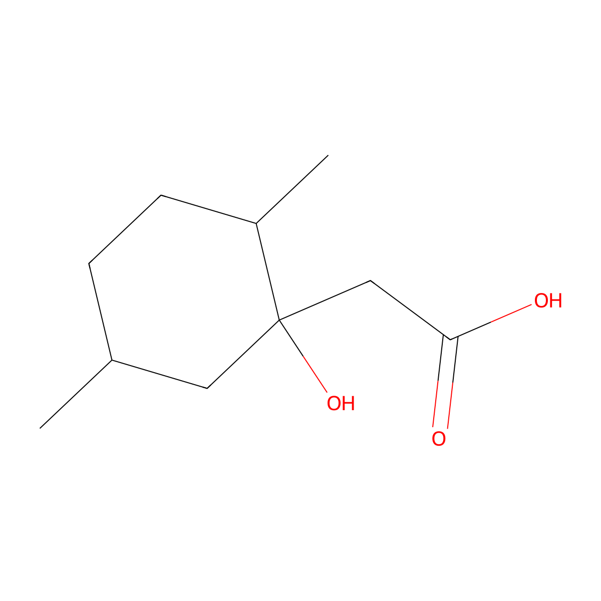 2-(1-Hydroxy-2,5-dimethylcyclohexyl)acetic acid molecular structure, CAS 1339088-31-1