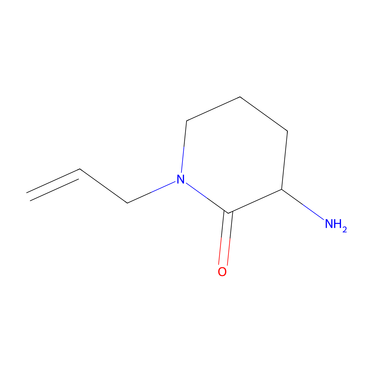 2-Piperidinone, 3-amino-1-(2-propen-1-yl)- molecular structure, CAS 1339088-90-2