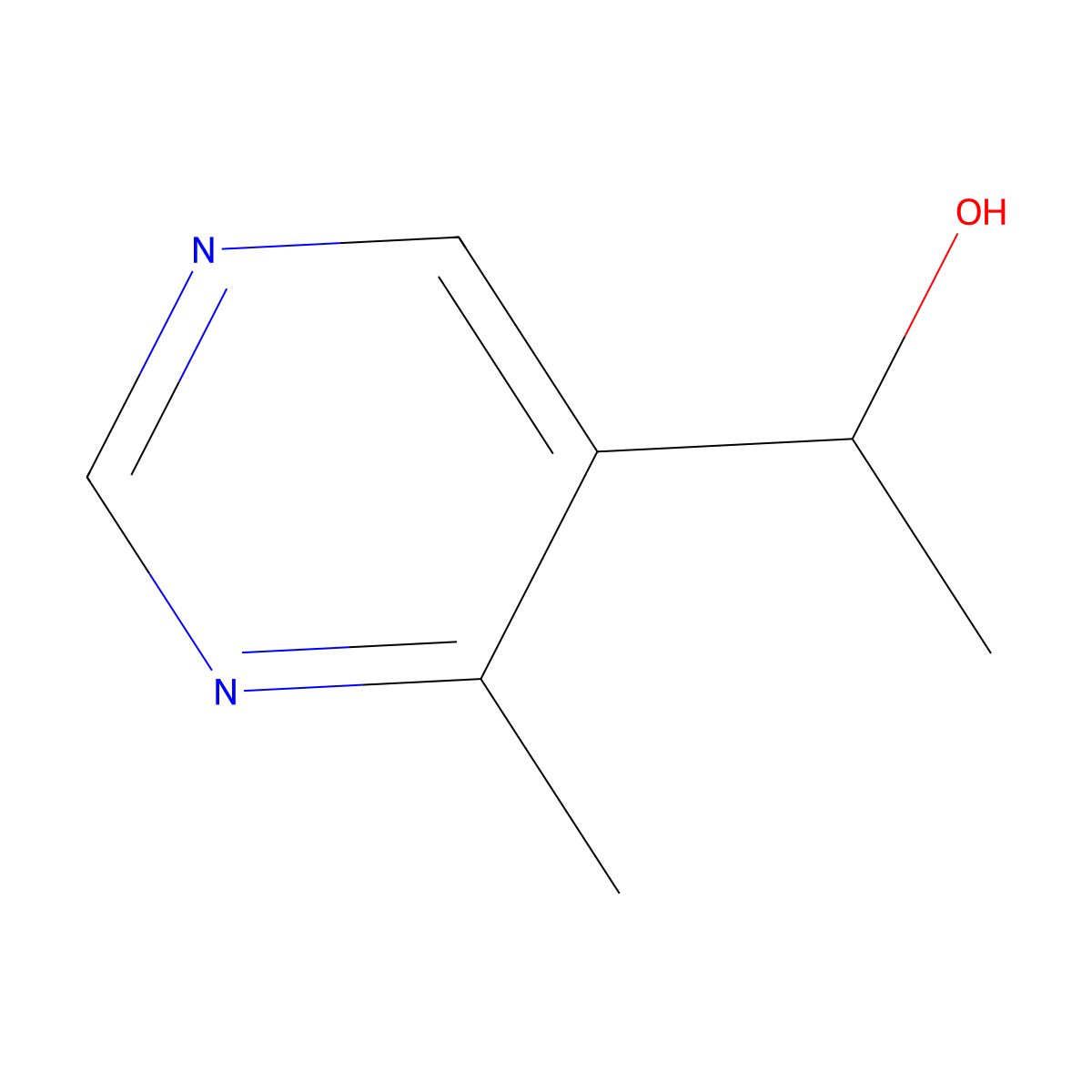 1-(4-Methylpyrimidin-5-yl)ethan-1-ol molecular structure, CAS 1339089-57-4