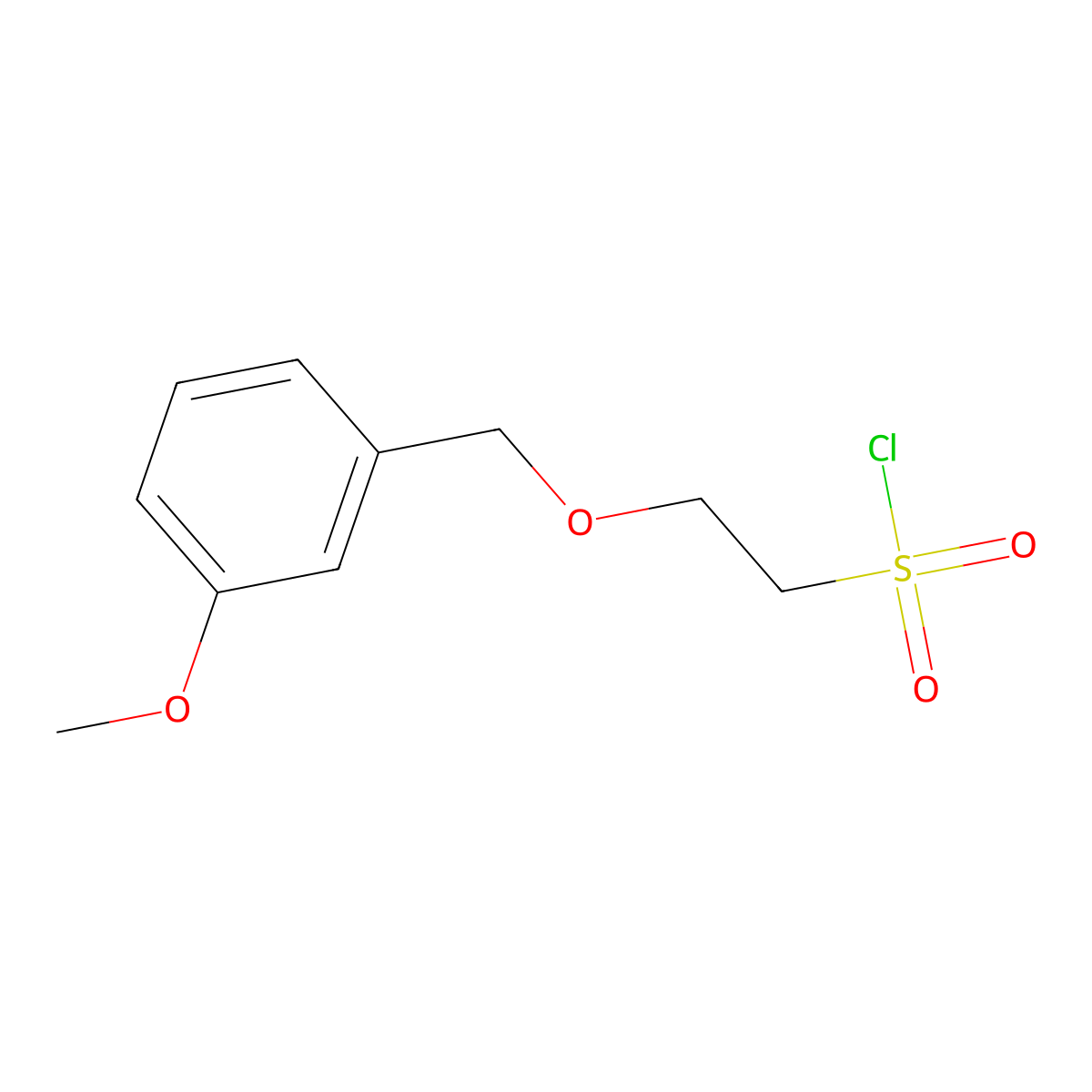 2-((3-Methoxybenzyl)oxy)ethane-1-sulfonyl chloride molecular structure, CAS 1339092-13-5