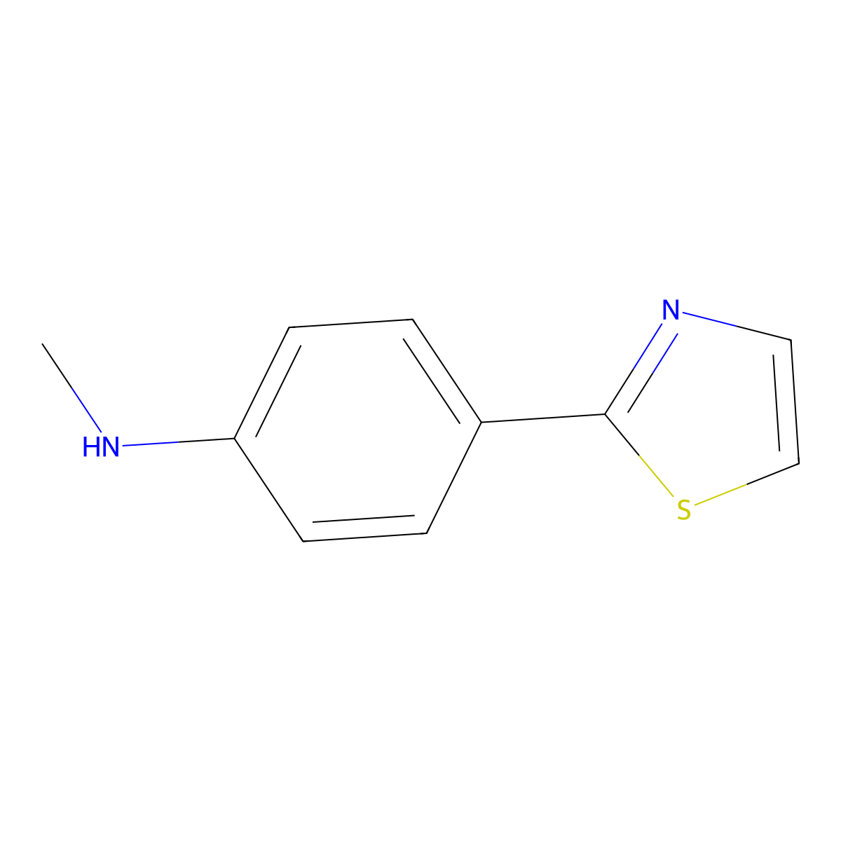 N-methyl-4-(1,3-thiazol-2-yl)aniline molecular structure, CAS 1339094-23-3