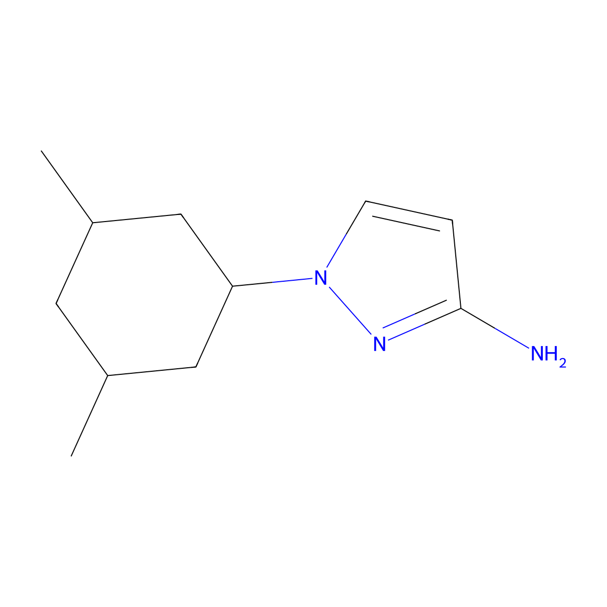 1-(3,5-Dimethylcyclohexyl)-1H-pyrazol-3-amine molecular structure, CAS 1339095-00-9