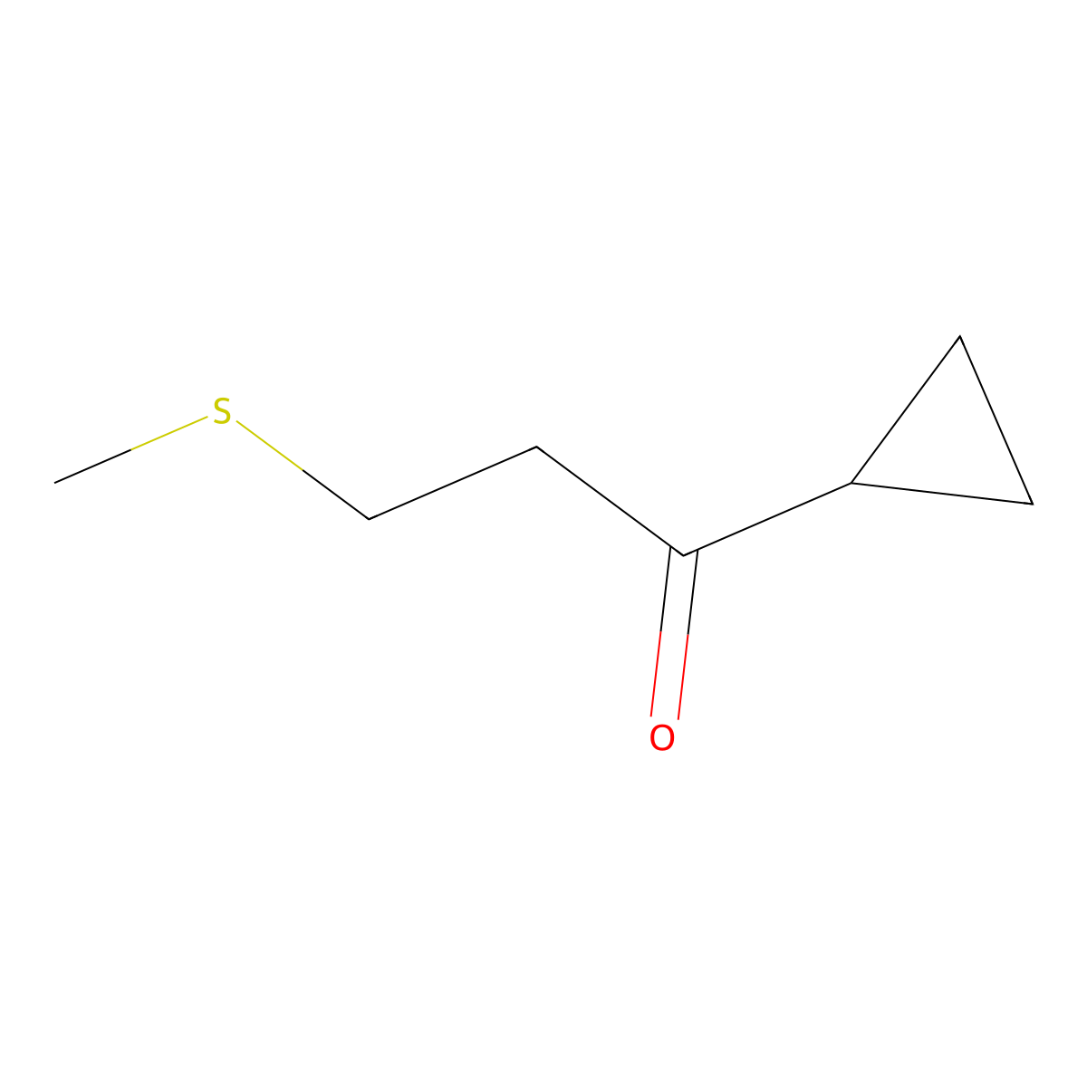 1-Cyclopropyl-3-(methylsulfanyl)propan-1-one molecular structure, CAS 1339096-16-0