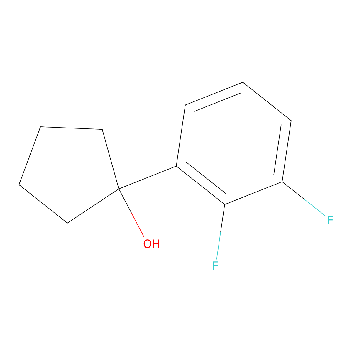1-(2,3-Difluorophenyl)cyclopentanol molecular structure, CAS 1339099-96-5