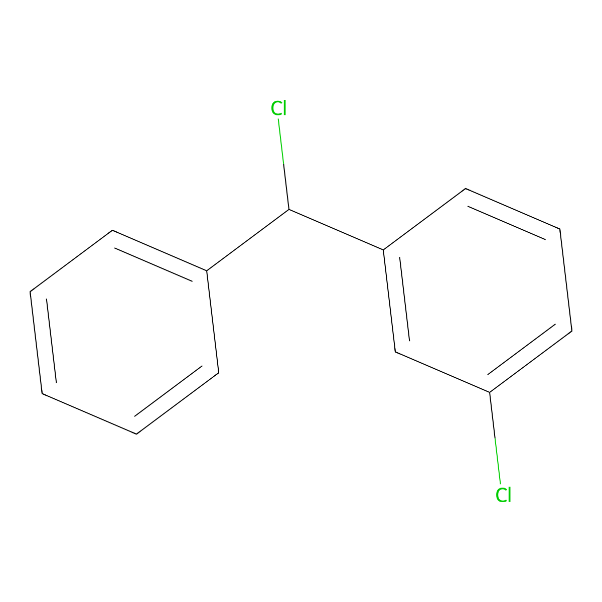 1-Chloro-3-(chlorophenylmethyl)benzene molecular structure, CAS 13391-39-4