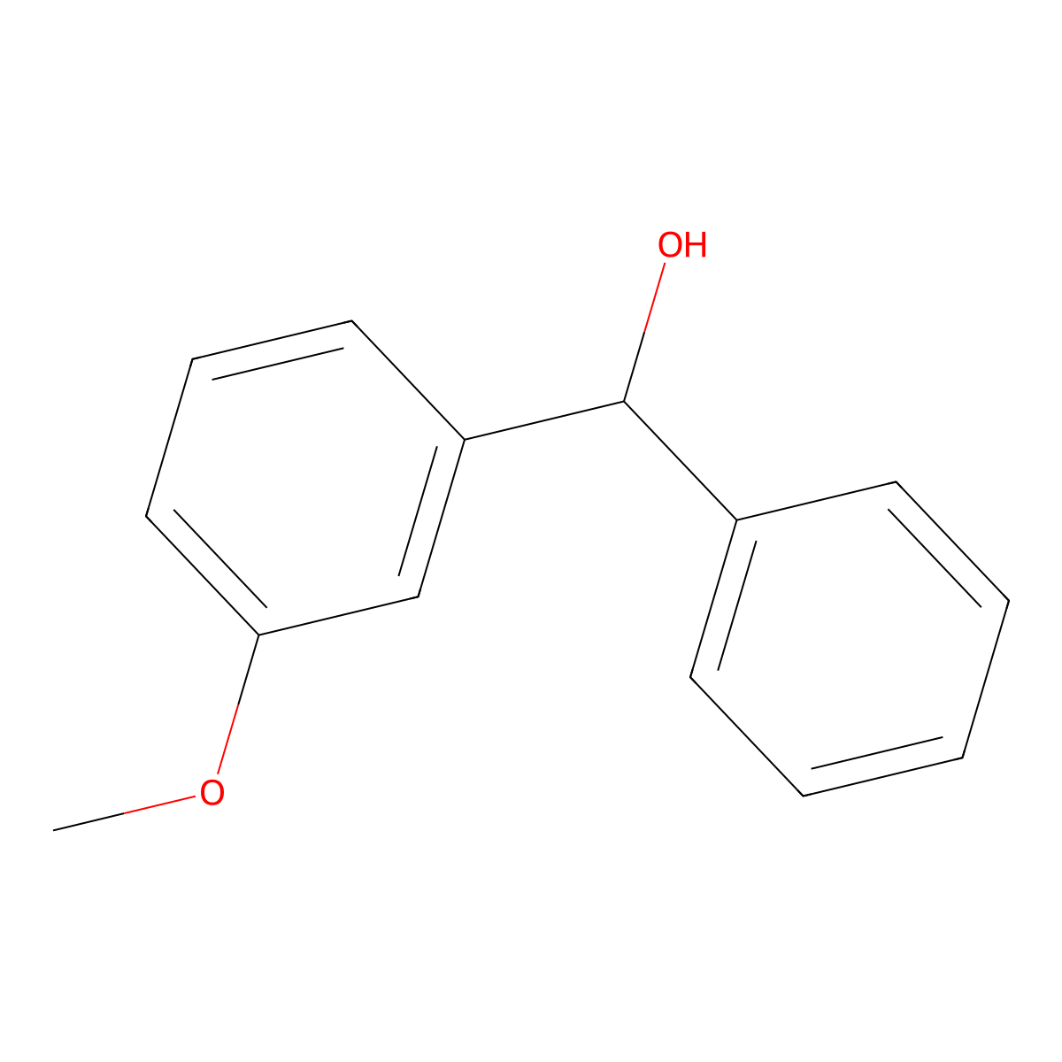 (3-Methoxyphenyl)(phenyl)methanol molecular structure, CAS 13391-45-2