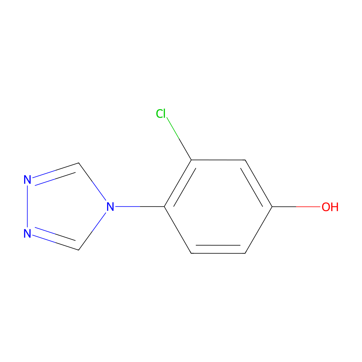 3-Chloro-4-(4H-1,2,4-triazol-4-YL)phenol molecular structure, CAS 1339100-91-2