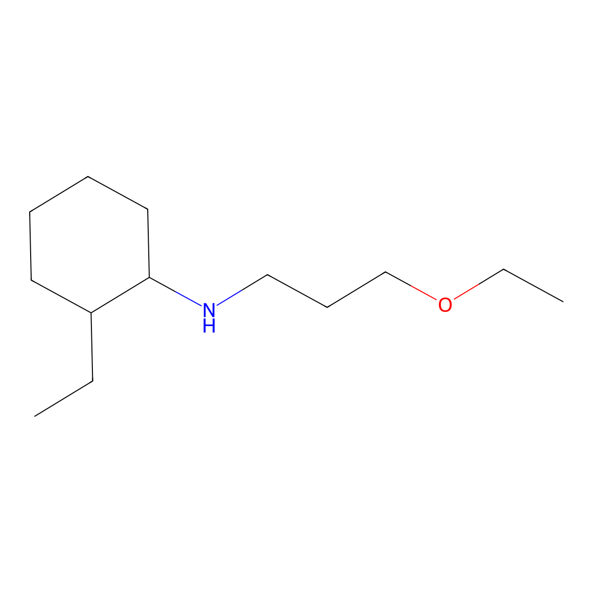 N-(3-ethoxypropyl)-2-ethylcyclohexan-1-amine molecular structure, CAS 1339101-69-7
