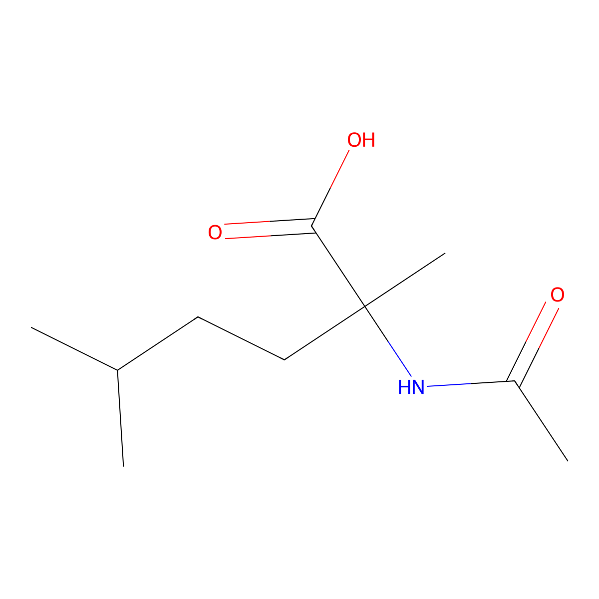 2-Acetamido-2,5-dimethylhexanoic acid molecular structure, CAS 1339102-43-0