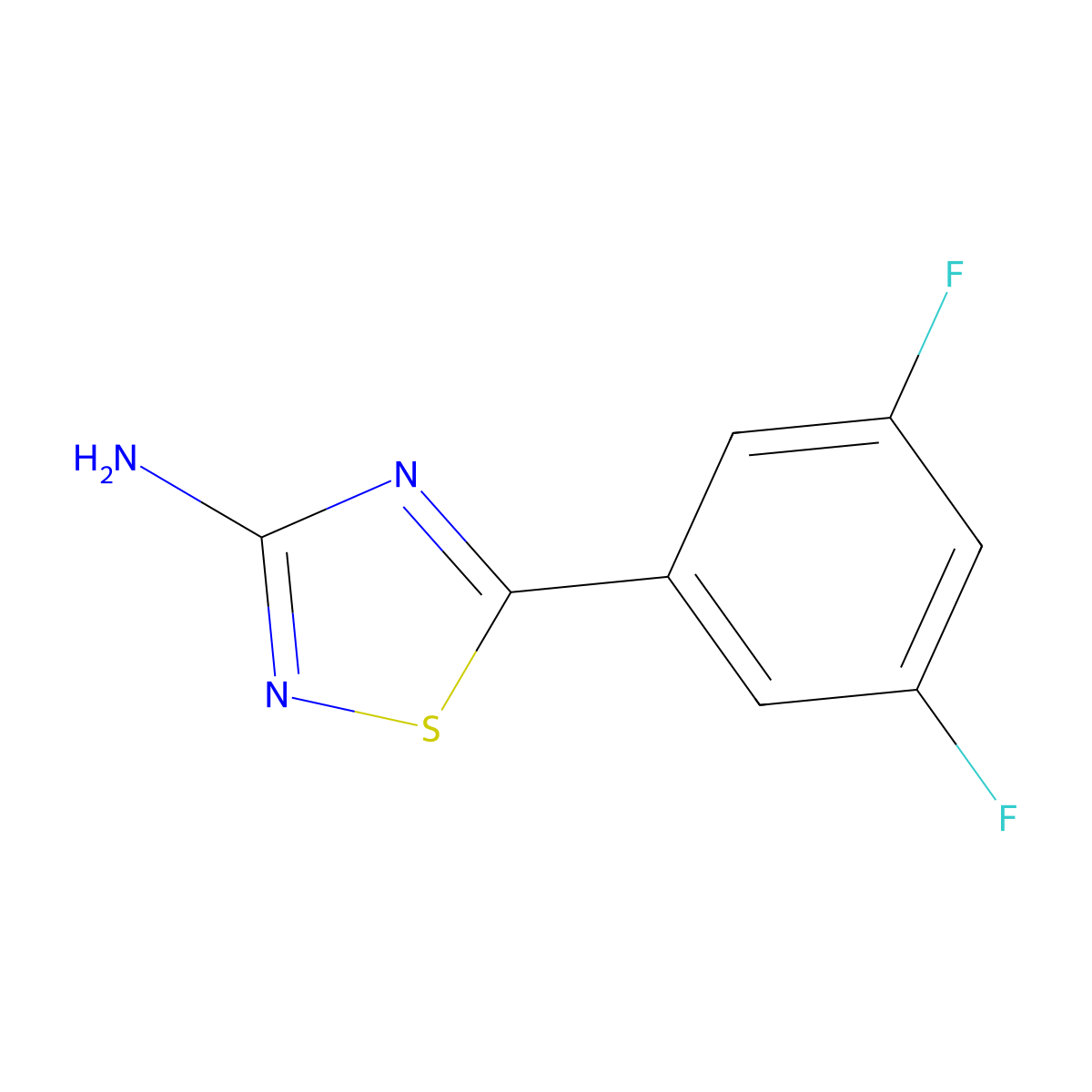 5-(3,5-Difluorophenyl)-1,2,4-thiadiazol-3-amine molecular structure, CAS 1339104-78-7