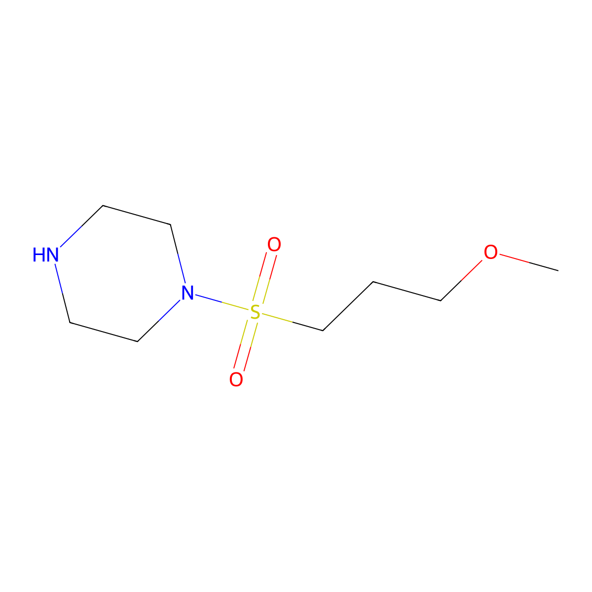 1-(3-Methoxypropanesulfonyl)piperazine molecular structure, CAS 1339106-33-0
