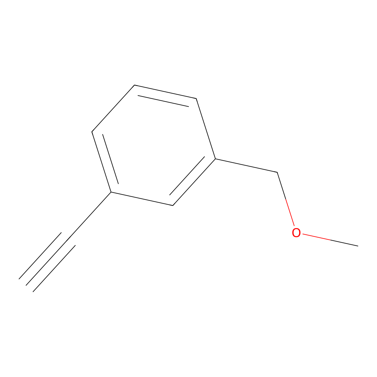 1-Ethynyl-3-(methoxymethyl)benzene molecular structure, CAS 1339108-03-0