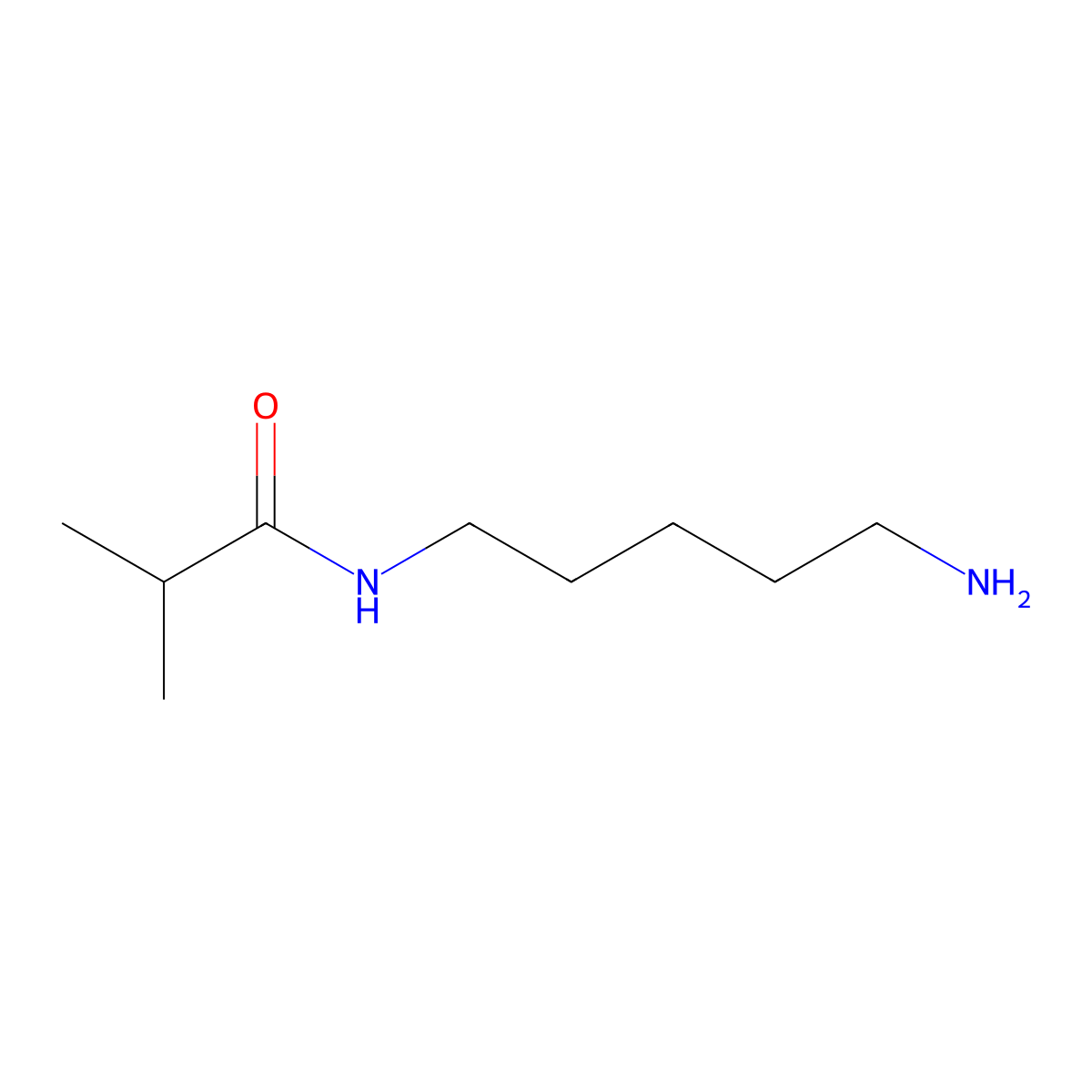 N-(5-aminopentyl)-2-methylpropanamide molecular structure, CAS 1339109-97-5