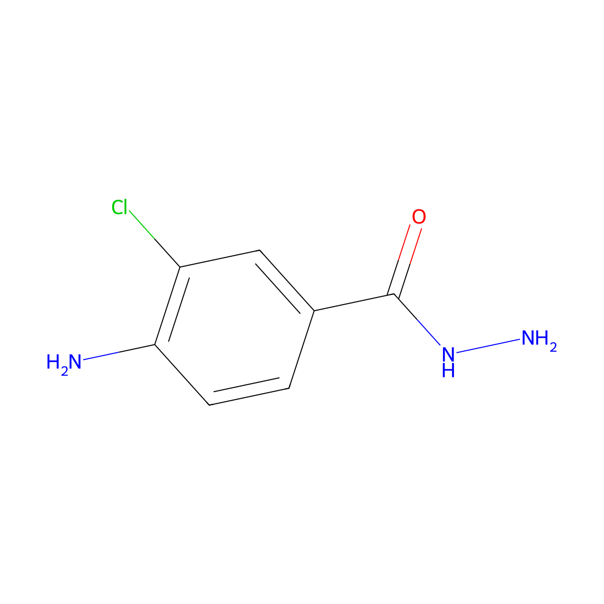 4-Amino-3-chlorobenzohydrazide molecular structure, CAS 1339112-14-9