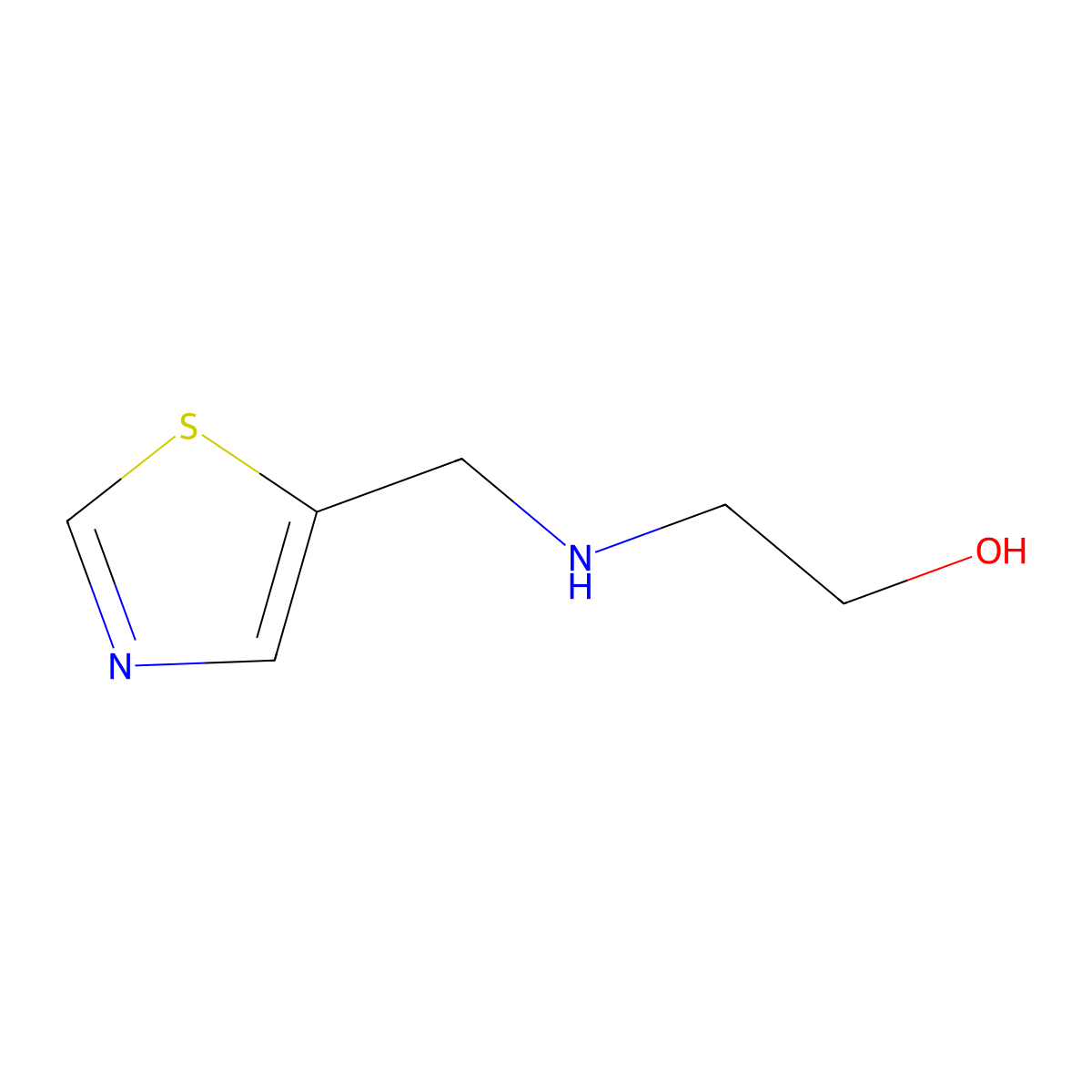 2-[(Thiazol-5-ylmethyl)-amino]-ethanol molecular structure, CAS 1339112-69-4