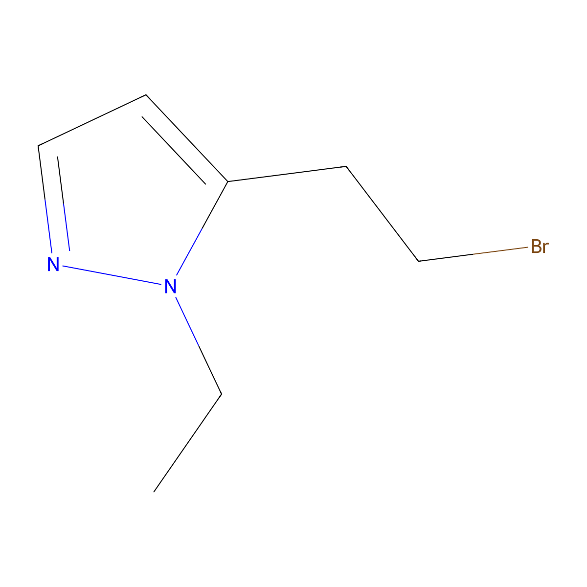 5-(2-bromoethyl)-1-ethyl-1H-pyrazole molecular structure, CAS 1339115-41-1