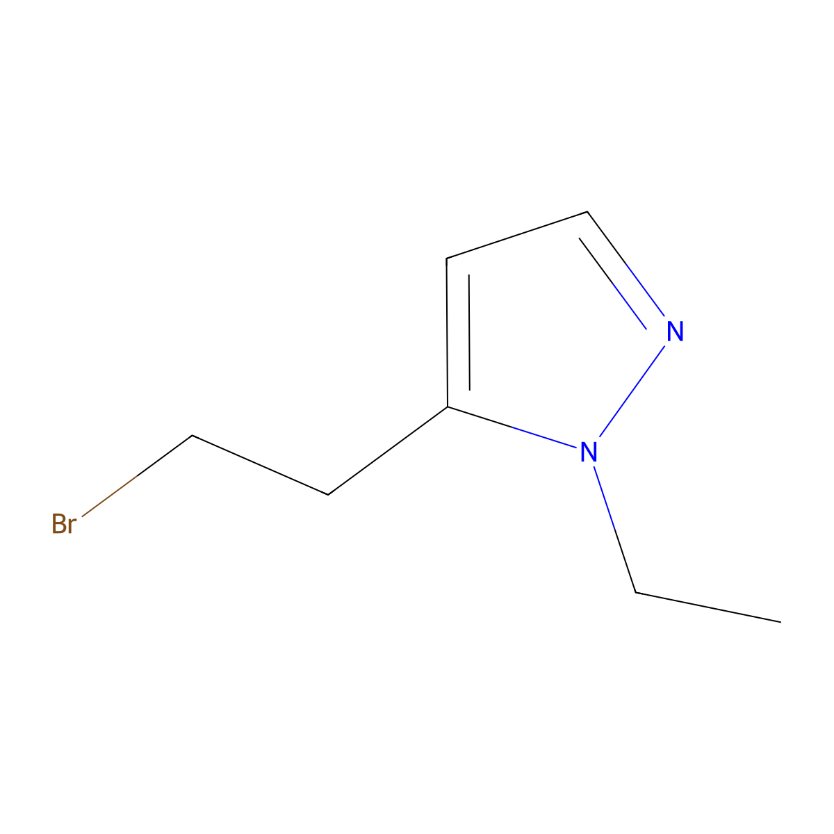 5-(2-bromoethyl)-1-ethyl-1H-pyrazole molecular structure, CAS 1339115-41-1