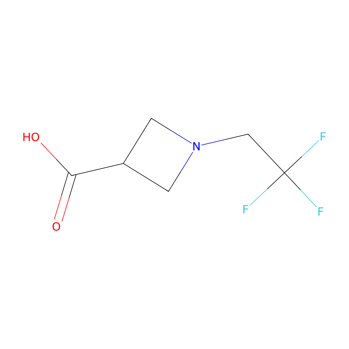 1-(2,2,2-Trifluoroethyl)azetidine-3-carboxylic acid molecular structure, CAS 1339115-53-5
