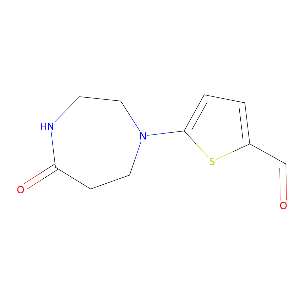 5-(5-Oxo-1,4-diazepan-1-yl)thiophene-2-carbaldehyde molecular structure, CAS 1339120-68-1