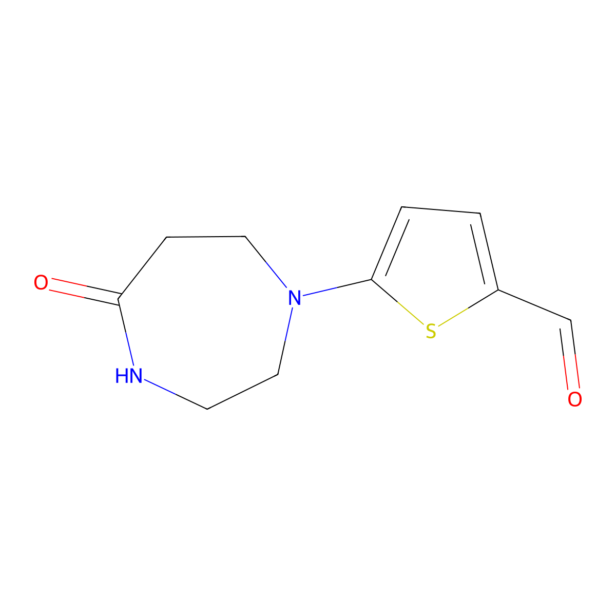 5-(5-Oxo-1,4-diazepan-1-yl)thiophene-2-carbaldehyde molecular structure, CAS 1339120-68-1