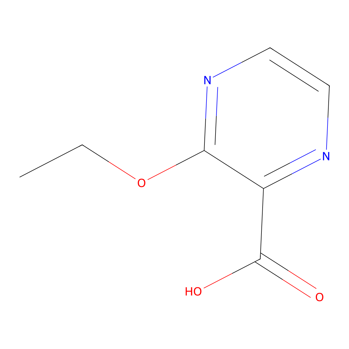 3-Ethoxypyrazine-2-carboxylic acid molecular structure, CAS 1339121-92-4