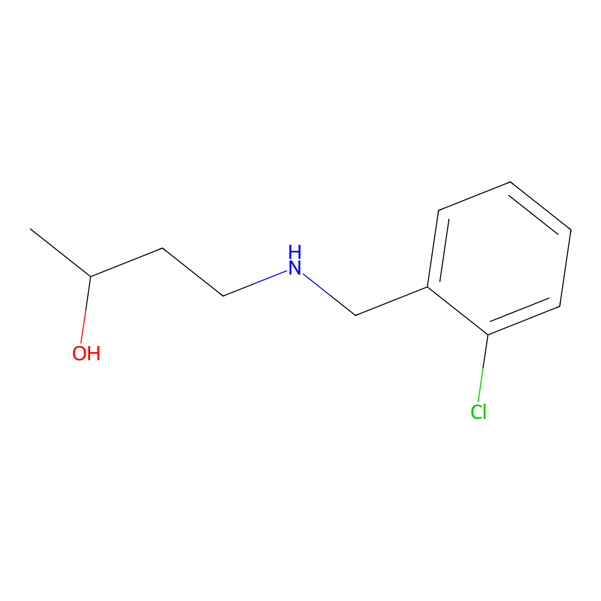 4-{[(2-Chlorophenyl)methyl]amino}butan-2-ol molecular structure, CAS 1339129-15-5