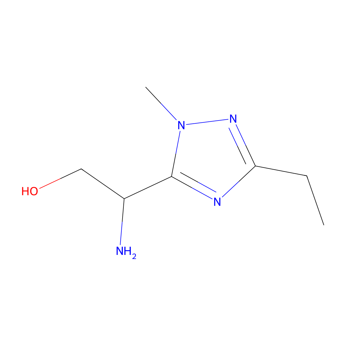 2-Amino-2-(3-ethyl-1-methyl-1h-1,2,4-triazol-5-yl)ethan-1-ol molecular structure, CAS 1339133-63-9